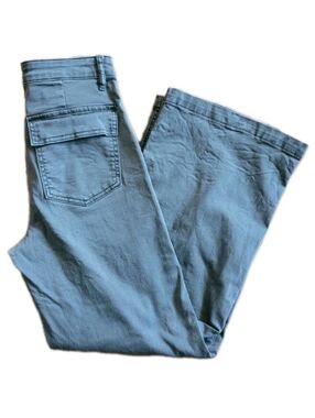 Kut From The Kloth Jeans Olive Cargo Back Pockets Wide-Leg Size 2 Grunge Revival
